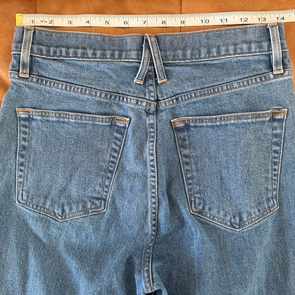 SLVRLAKE Beatnik Ankle Jeans in Pacific Wash Blue High Rise Mom Jeans - Picture 7 of 11